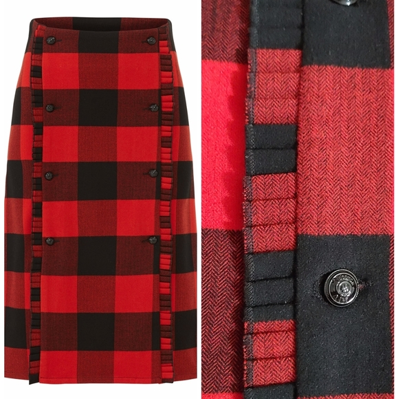 Scotch & Soda Dresses & Skirts - NWT Lumberjack Check Red Skirt S Scotch & Soda